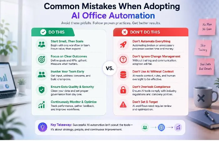 Common mistakes to avoid when adopting AI office automation tools