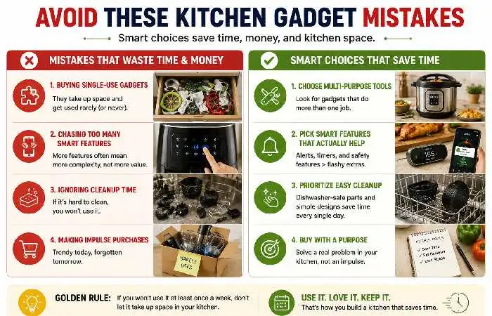 Common kitchen gadget mistakes to avoid when buying useful tools
