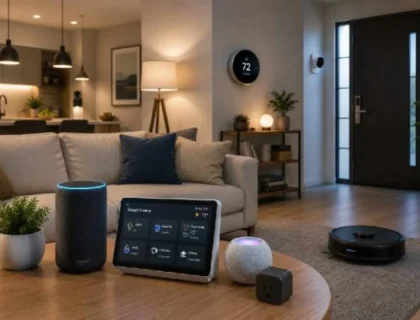 Smart home ecosystem with connected devices and automated controls