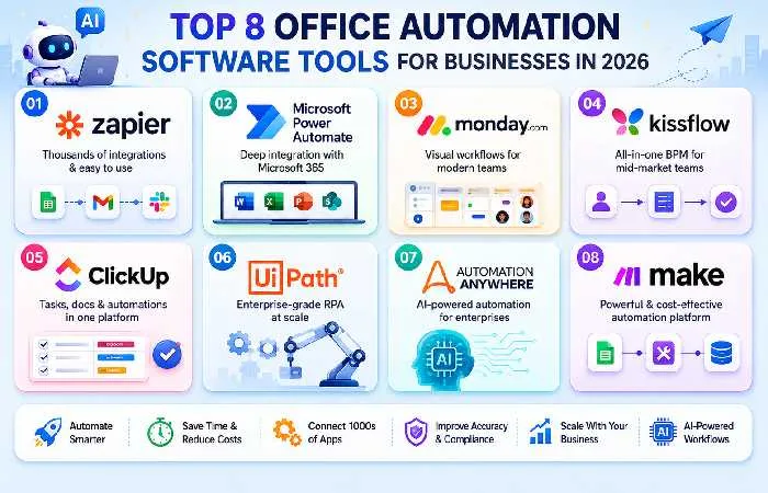 Top office automation software tools for business productivity in 2026