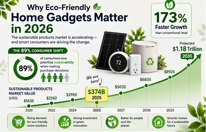 ustainable products market growth infographic showing 173% faster growth than conventional retail