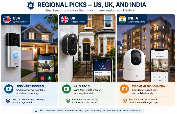 Home security gadgets recommended for US UK and India markets