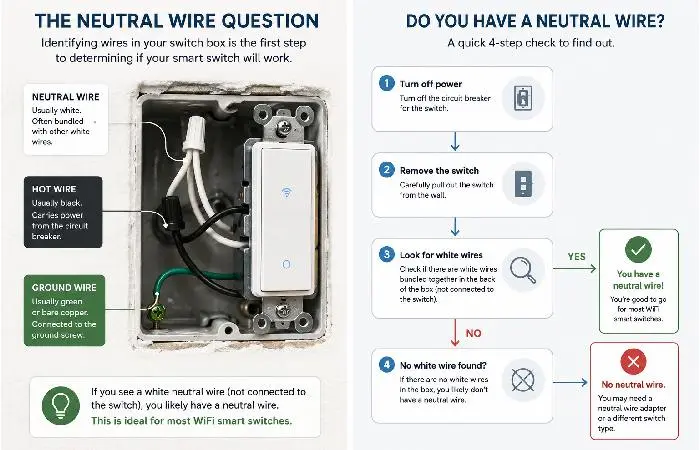 How to identify a neutral wire before installing a smart switch Select 89 more words to run Humanizer.