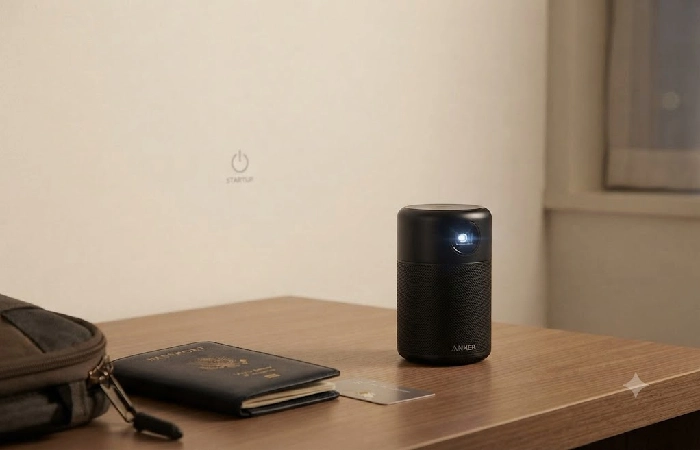 Anker Nebula Capsule pico projector for travel