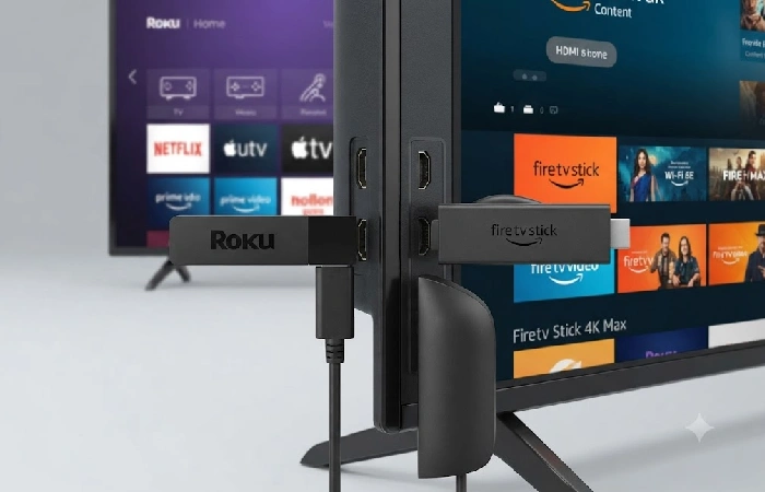 Roku Streaming Stick 4K vs Fire TV Stick 4K Max unobtrusive comparison