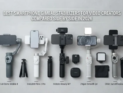 Best smartphone gimbal stabilizers for video creators compared side by side in 2026