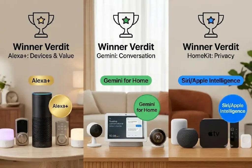 Alexa vs Google Home vs Apple HomeKit: Which Wins in 2026?