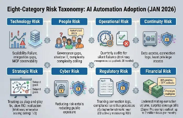 Eight-category risk taxonomy for AI automation adoption