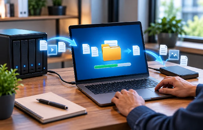 Testing a backup by restoring files to a separate recovery location