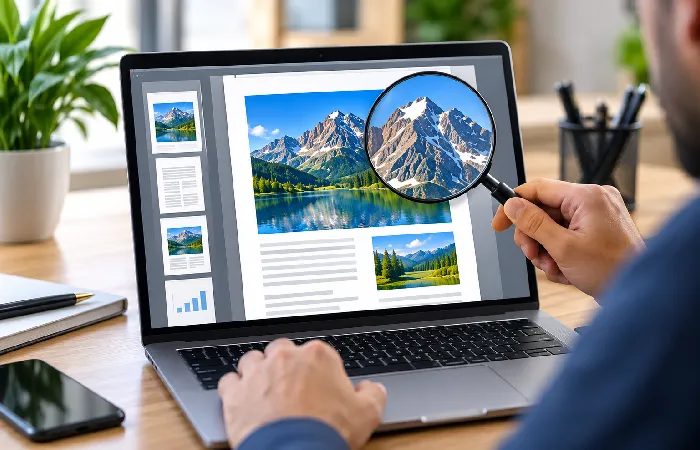 Checking a compressed PDF for clarity