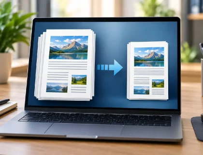 Compressing a PDF while keeping pages clear