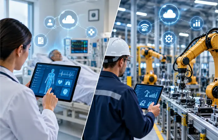 IoT sensors and centralized health records in digital transformation