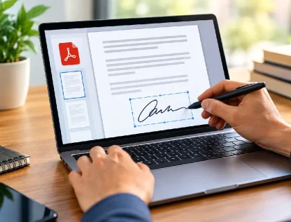 Adding a signature to a PDF