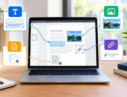 How to edit a PDF using text, image, page and link tools