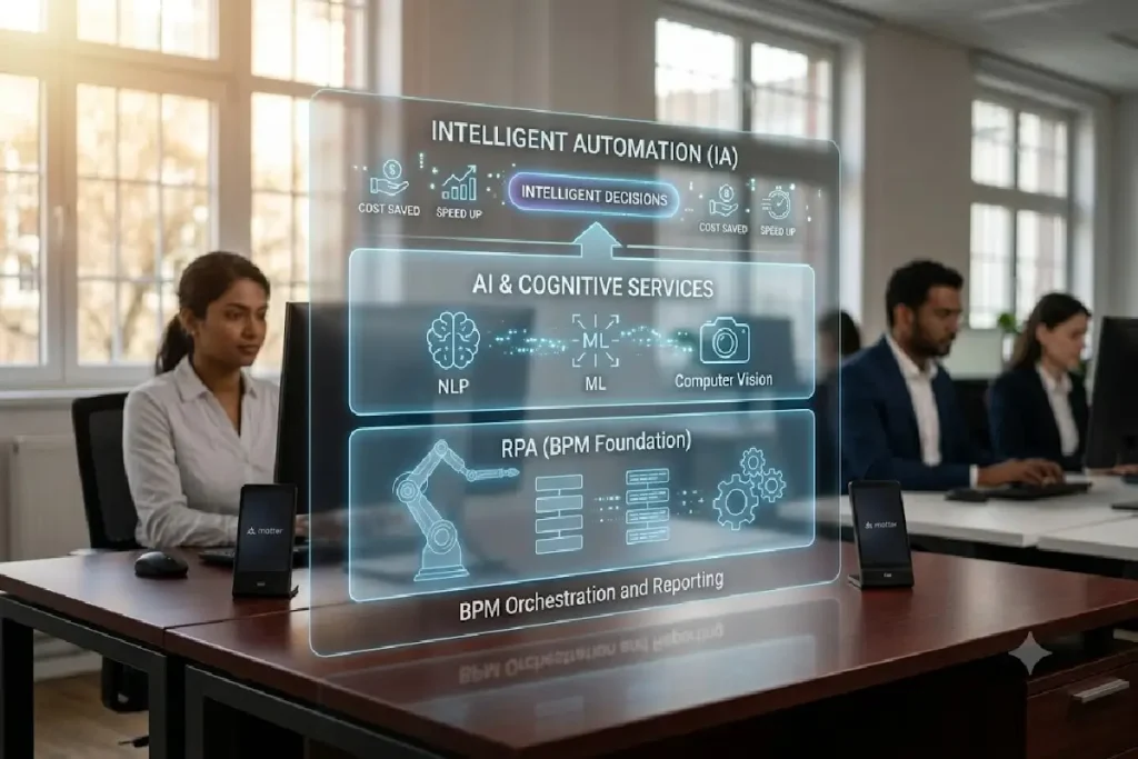 Intelligent Automation: AI + RPA + BPM Explained