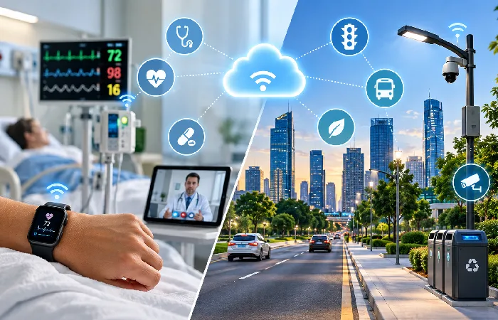 IoT examples in healthcare and smart city infrastructure