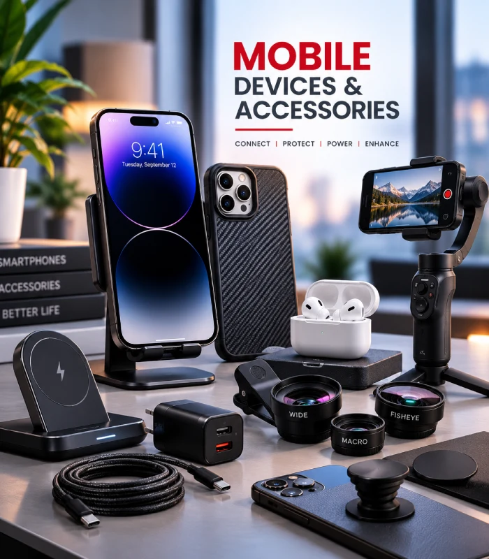 Mobile devices and smartphone accessories