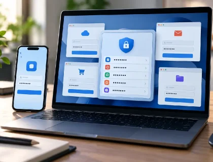 Password manager for applications autofilling app login credentials