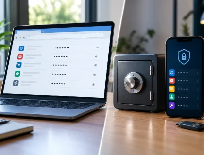 Password manager vs browser password storage on laptop and phone