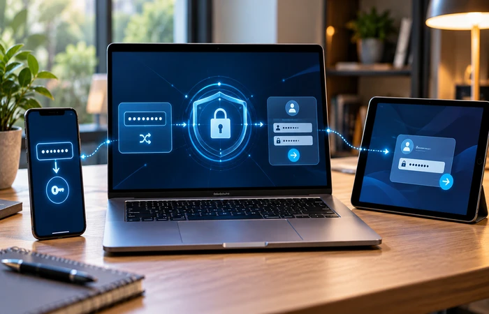 Password manager workflow from password generation to secure autofill