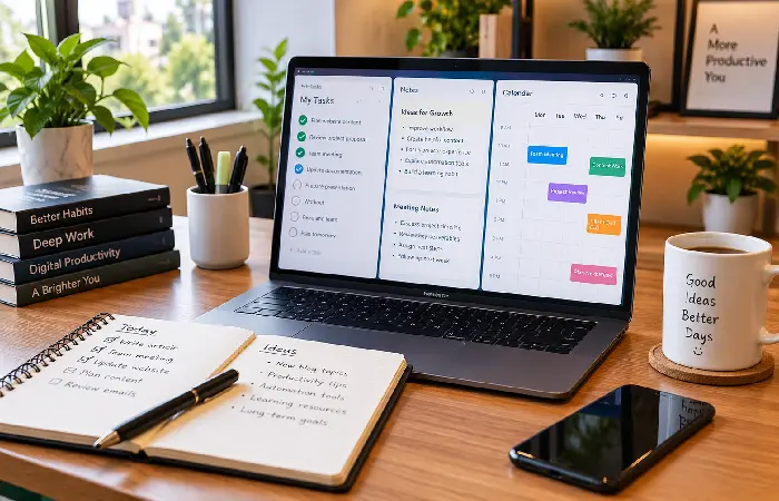 Productivity apps for PC helping organize tasks notes and daily planning