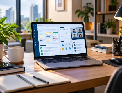 Modern productivity software tools used for collaboration and work