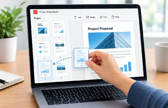 Rearranging and deleting PDF pages