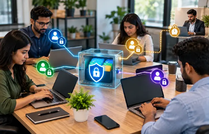 Secure password sharing between business team members