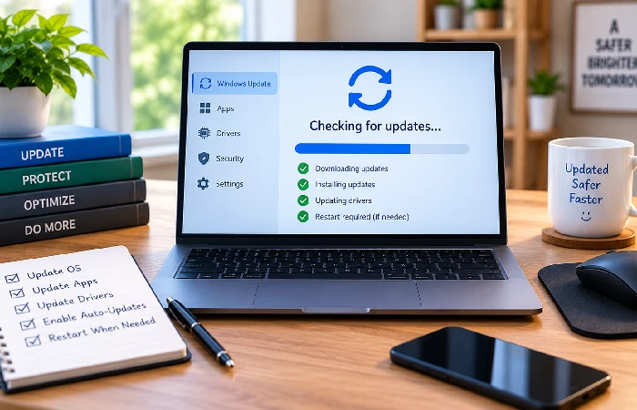 Software and driver update process for computer security