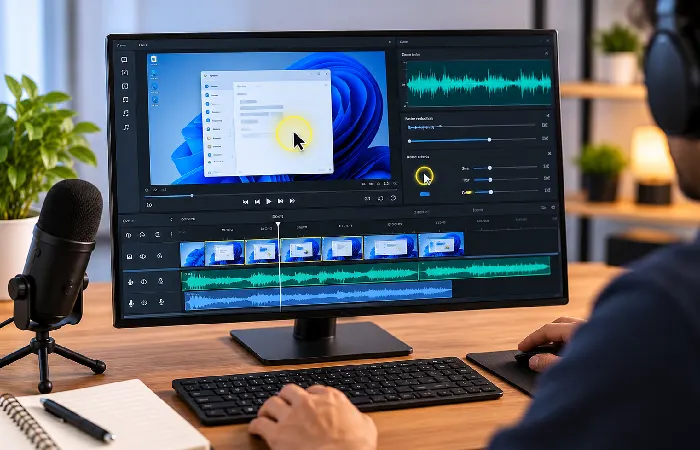 Tutorial recording cursor and audio editing