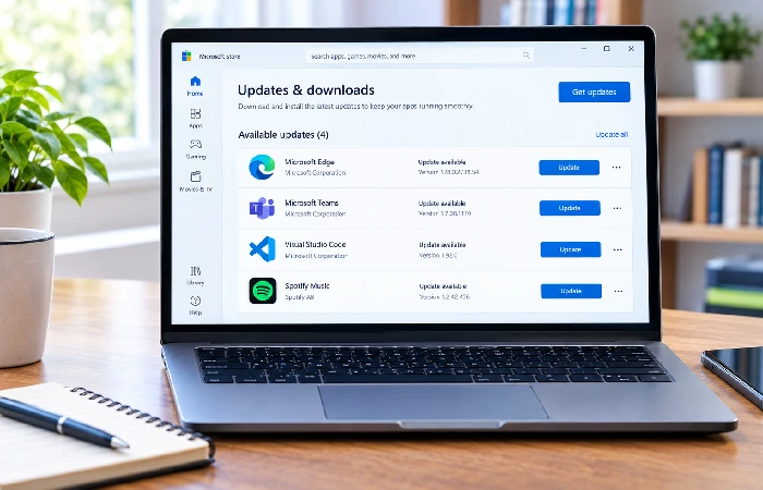 Updating installed applications using official update tools