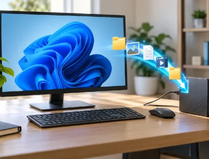 Windows backup software protecting PC files and system data